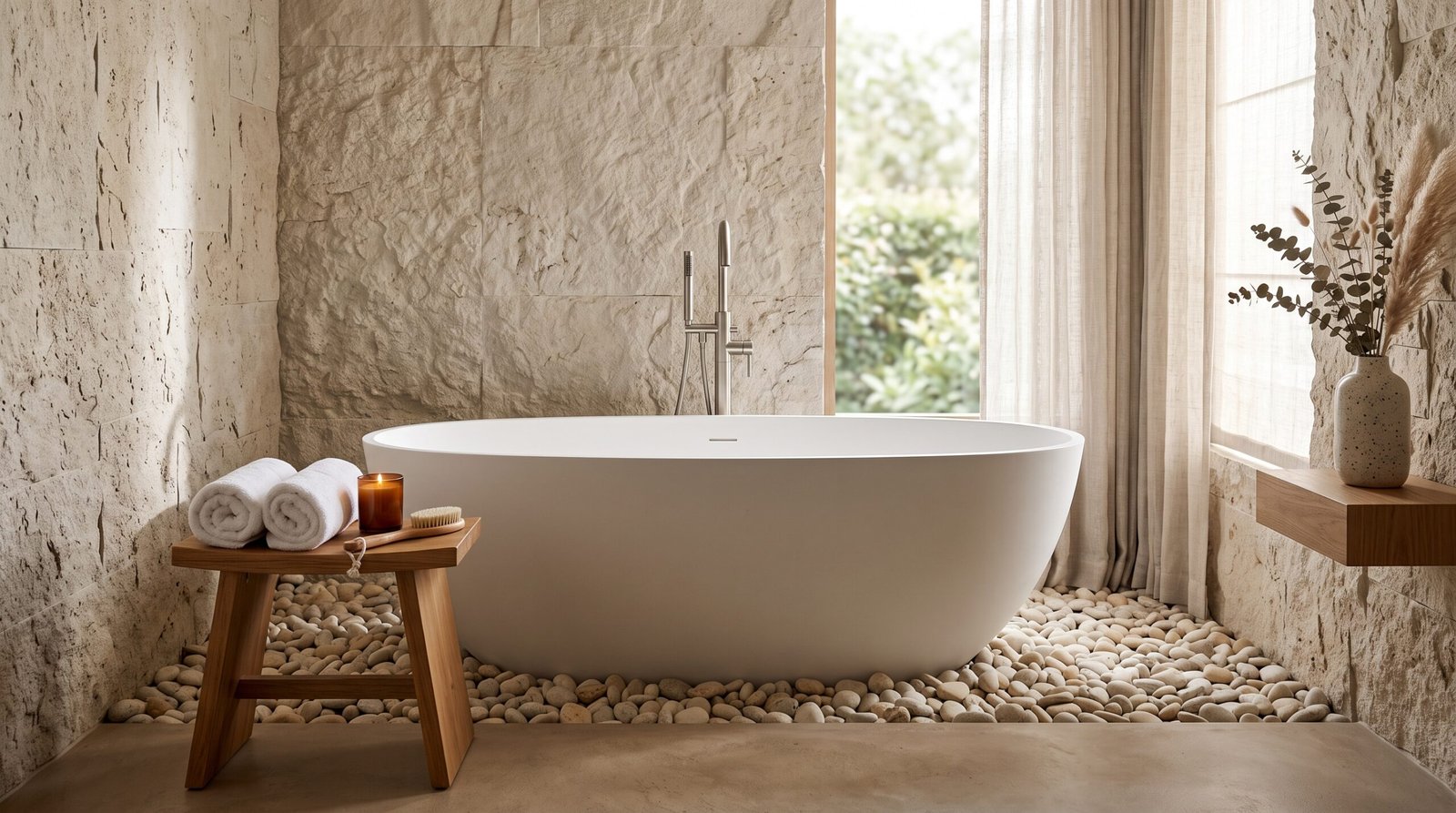 Beautiful Indoor Pebble Floor Ideas